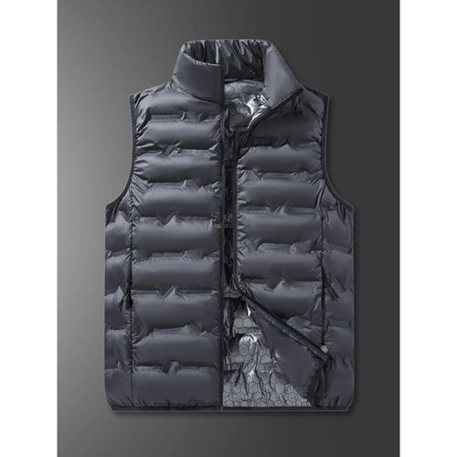 Men's Down Outdoor Stand-Up Collar Sleeveless Padded Vest Coats - milanoo.com - Modalova