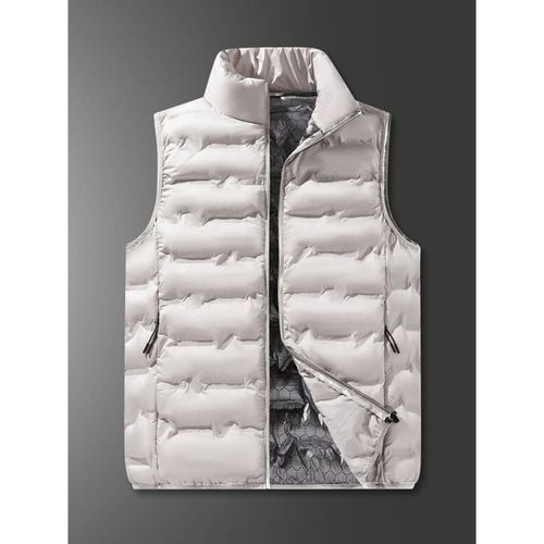 Men's Down Outdoor Stand-Up Collar Sleeveless Padded Vest Coats - milanoo.com - Modalova