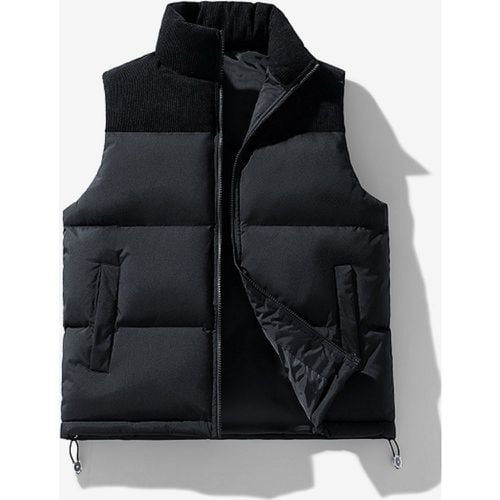 Men's Puffer Vest Outdoor Stand-Up Collar Sleeveless Padded Vest Coats - milanoo.com - Modalova