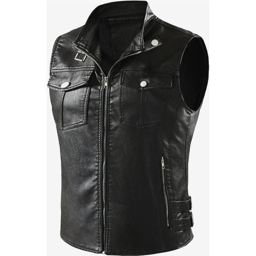 Men's Velvet Washed Retro Vest Plus Size Winter Gilets - milanoo.com - Modalova