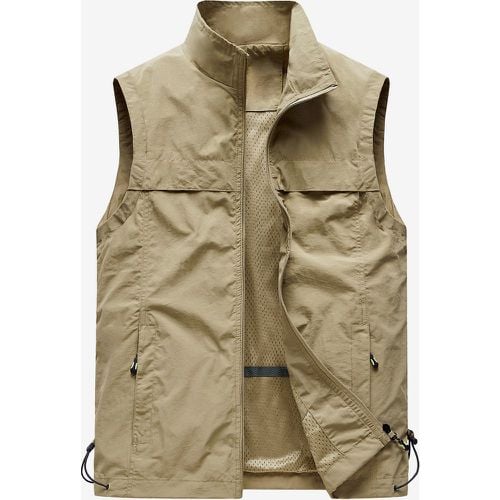 Men's Classic Outdoor Fishing Vest Waterproof Breathable Multi Pockets Casual Vest - milanoo.com - Modalova