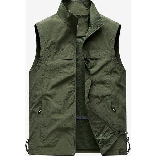 Men's Classic Outdoor Fishing Vest Waterproof Breathable Multi Pockets Casual Vest - milanoo.com - Modalova