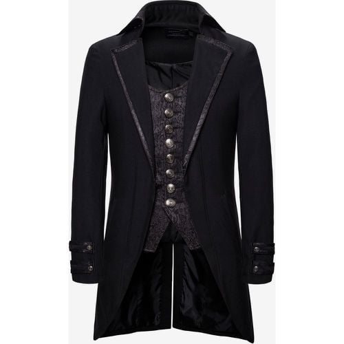 Men's Coat Gentleman Fishtail Style Long Sleeve Retro Jacket - milanoo.com - Modalova