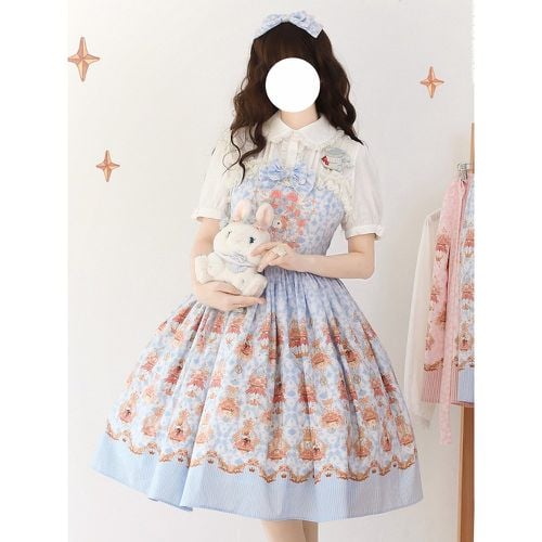 Sweet Lolita Dress Polyester Sleeveless Jumper Skirt Lolita Dress - milanoo.com - Modalova