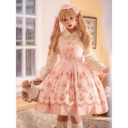 Sweet Lolita Dress Polyester Sleeveless Jumper Skirt Lolita Dress - milanoo.com - Modalova