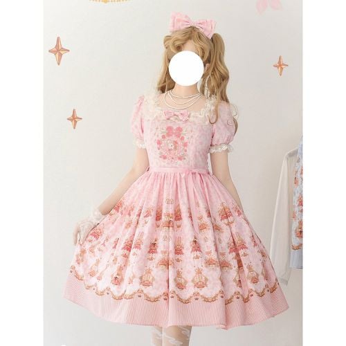 Sweet Lolita Dress Polyester Short Sleeves Dress Lolita Dress - milanoo.com - Modalova