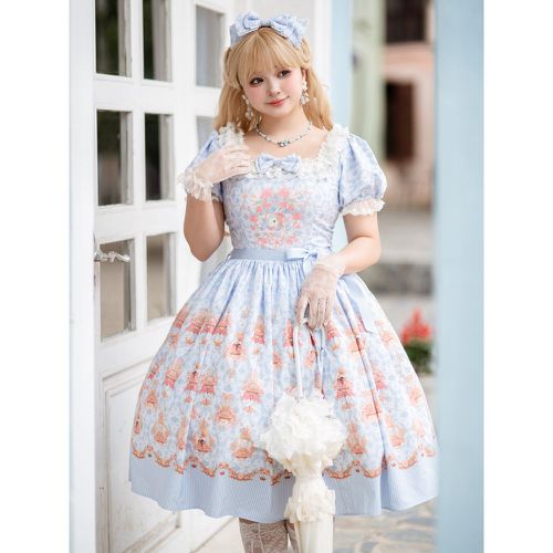 Sweet Lolita Dress Polyester Short Sleeves Dress Lolita Dress - milanoo.com - Modalova