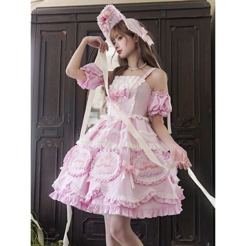 Sweet Lolita Dress Polyester Sleeveless Jumper Skirt Lolita Dress - milanoo.com - Modalova