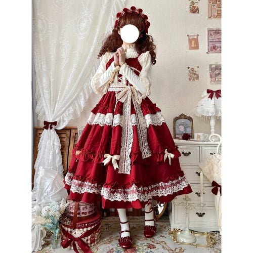 Sweet Lolita Dress Polyester Sleeveless Jumper Skirt Lolita Dress - milanoo.com - Modalova