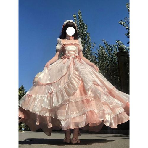 Sweet Lolita Dress Polyester Short Sleeves Lolita Dress - milanoo.com - Modalova