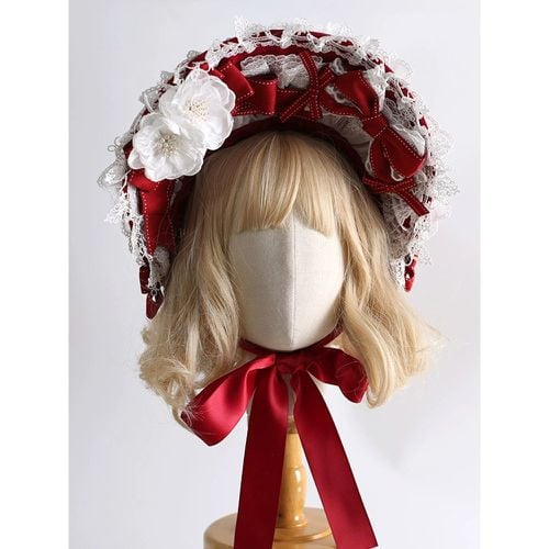 Sweet Lolita Hat Flowers Bows Lace Accessory Polyester Lolita Accessories - milanoo.com - Modalova