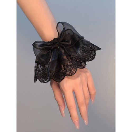 ROCOCO Style Lolita Accessories White Ruffles Bows Oversleeves Polyester Miscellaneous - milanoo.com - Modalova