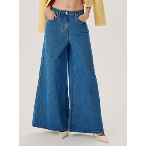 Flared Jeans For Women Wide Leg Relaxed Fit Retro Style Denim Trousers 2025 - milanoo.com - Modalova