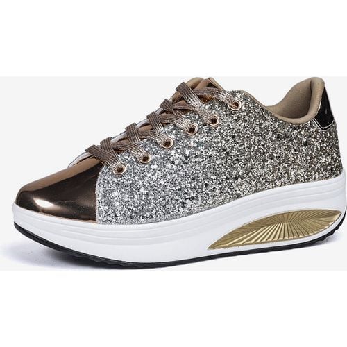 Sequined Cloth Round Toe Women's Sneakers Flat( - milanoo.com - Modalova