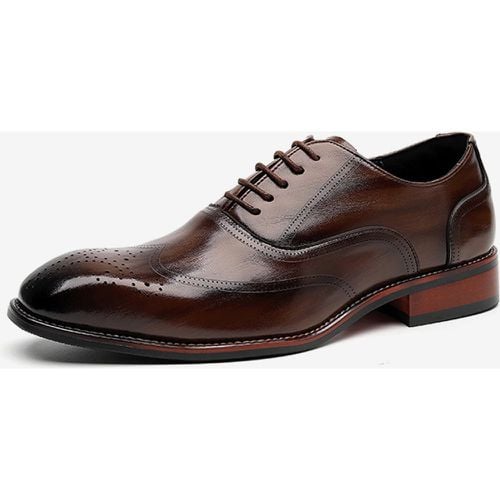 Men's Dress Shoes Fantastic Round Toe Strap Adjustable PU Leather - milanoo.com - Modalova