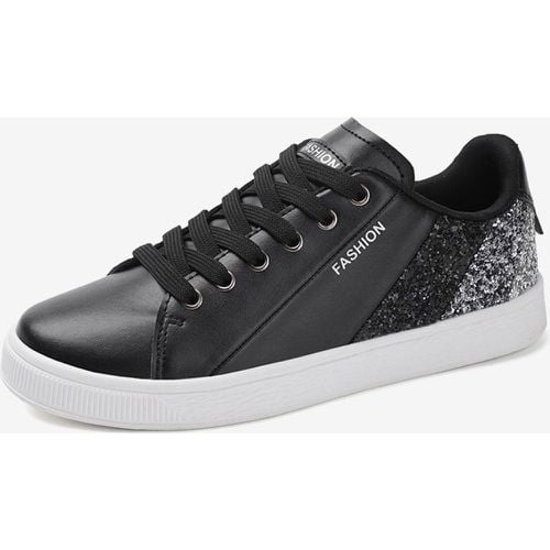 Sequined Cloth Round Toe Womens Sneakers Flat( - milanoo.com - Modalova