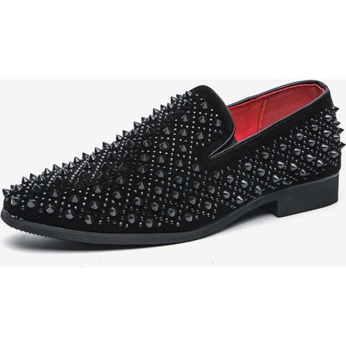 PU Leather Rivets Slip-On Loafer Shoes For Men - milanoo.com - Modalova