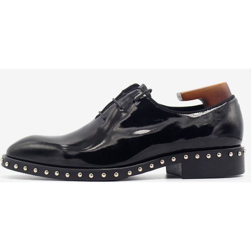 Dress Shoes For Men Fashion Round Toe Rivets Cowhide - milanoo.com - Modalova