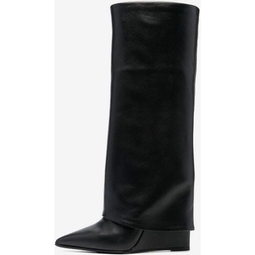 Knee High Boots Wedge Heel Foldover Boots For Women - milanoo.com - Modalova