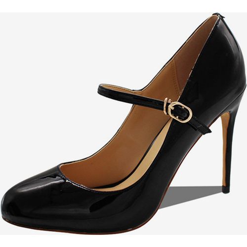 High Heel Mary Jane Shoes Buckle Round Toe Stiletto Heel Pumps - milanoo.com - Modalova