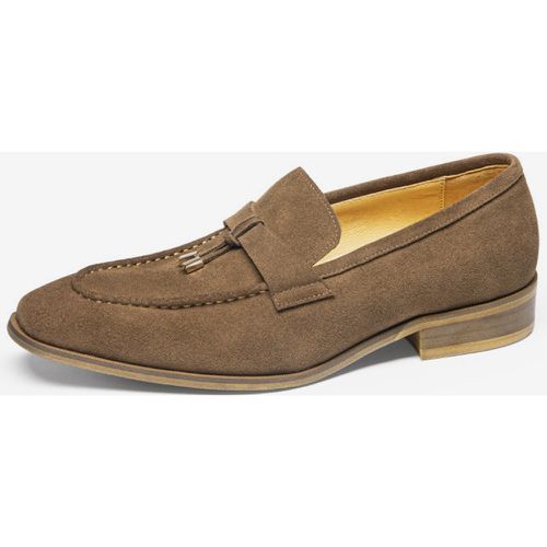 Suede Leather Metal Details Loafer Shoes For Men - milanoo.com - Modalova