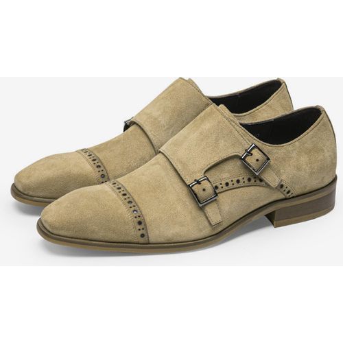 Suede Leather Buckle Mens Loafer Shoes - milanoo.com - Modalova