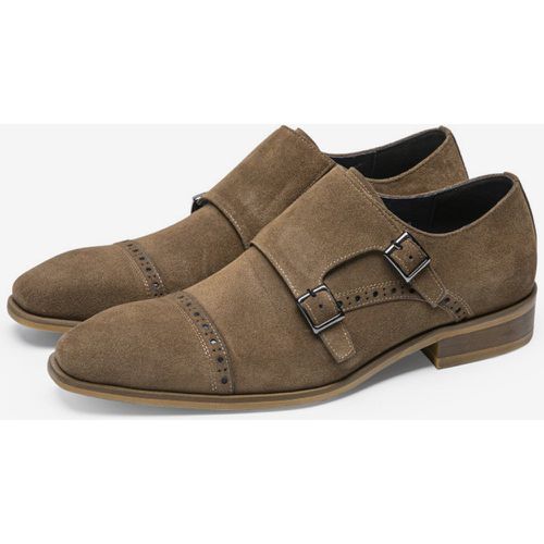 Suede Leather Buckle Mens Loafer Shoes - milanoo.com - Modalova