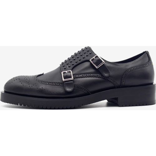 Cowhide Buckle Loafer Shoes For Men - milanoo.com - Modalova