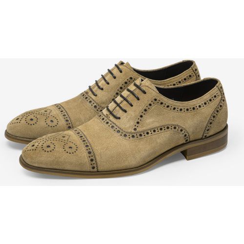 Man's Dress Shoes Fashion Round Toe Leather - milanoo.com - Modalova