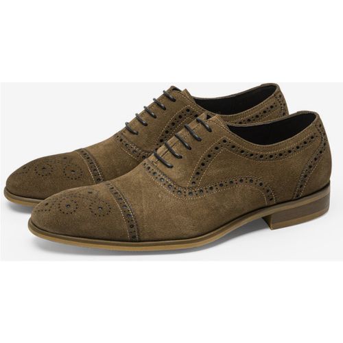 Man's Dress Shoes Fashion Round Toe Leather - milanoo.com - Modalova