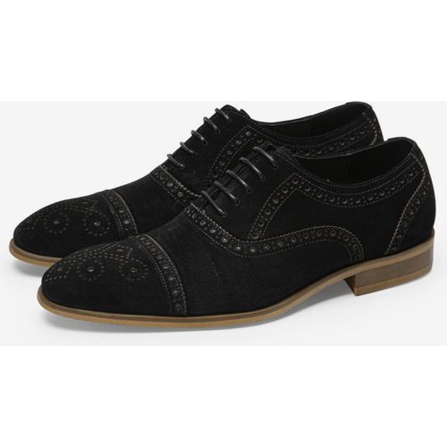 Man's Dress Shoes Fashion Round Toe Leather - milanoo.com - Modalova