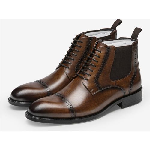 Shoes Men's Shoes Work Boots Men's Boots Leather Chic - milanoo.com - Modalova