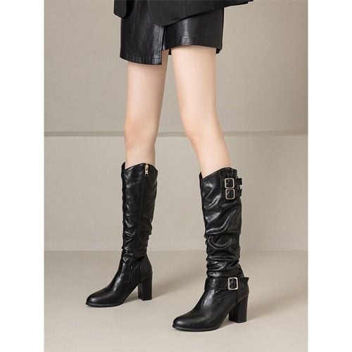 Classic Lolita Boots Grommets Round Toe PU Leather Lolita Footwear - milanoo.com - Modalova