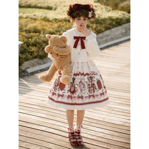 Sweet Lolita Dress Polyester Sleeveless Christmas Lolita Dress - milanoo.com - Modalova