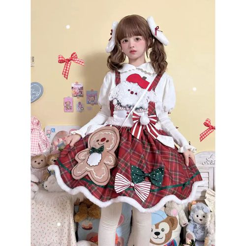 Sweet Lolita Dress Polyester Sleeveless Jumper Sweet Christmas Lolita Dress - milanoo.com - Modalova