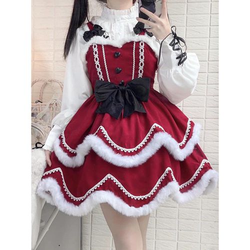 Sweet Lolita Dress Polyester Sleeveless Jumper Sweet Christmas Lolita Dress - milanoo.com - Modalova