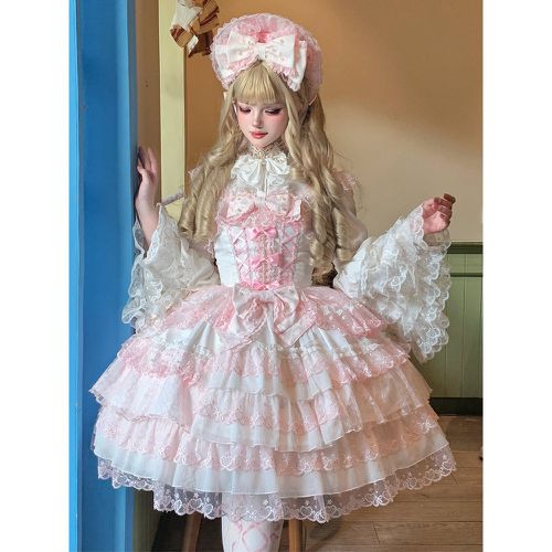 Sweet Lolita Dress Polyester Long Sleeves Jumper Sweet Lolita Dress - milanoo.com - Modalova