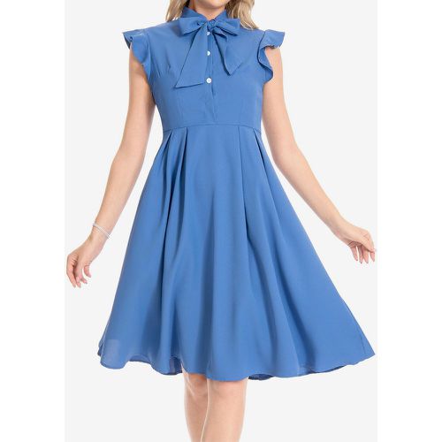 Vintage Bowknot Dress Butterfly Sleeve 1950s Audrey Hepburn Style A-line Retro Midi Swing Dress For Women 2025 - milanoo.com - Modalova