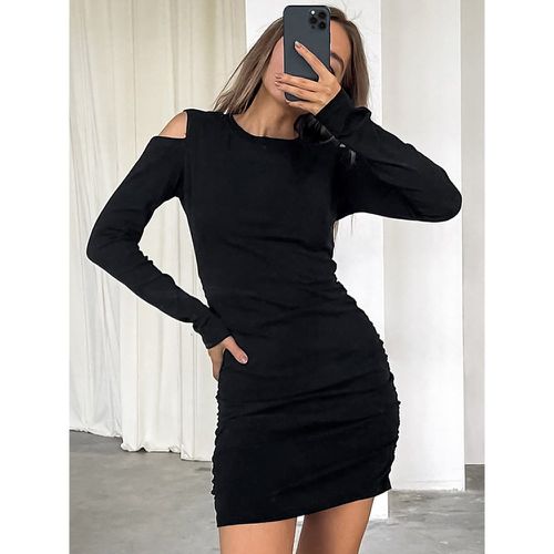 Bodycon Dress With Cut-Out Shoulder Long Sleeve Jewel Neck Slim Fit Sexy Mini Dress For Women 2025 - milanoo.com - Modalova