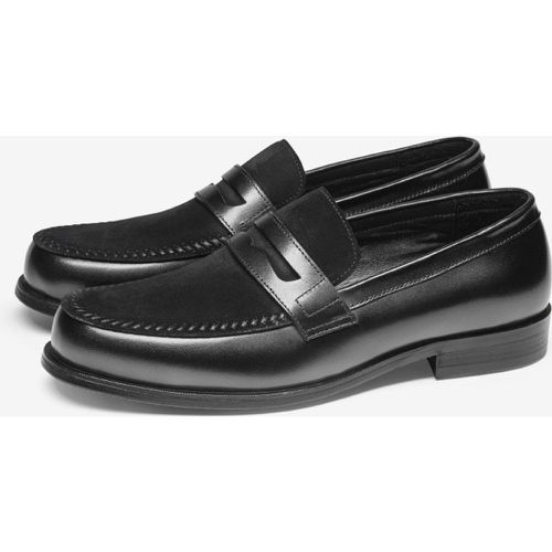 Round Toe Leather Mens Loafer Shoes - milanoo.com - Modalova