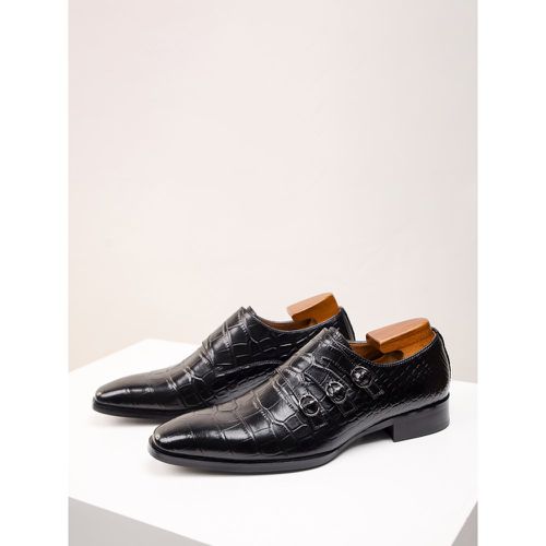 Dress Shoes For Men Quality Square Toe Metal Details Leather - milanoo.com - Modalova