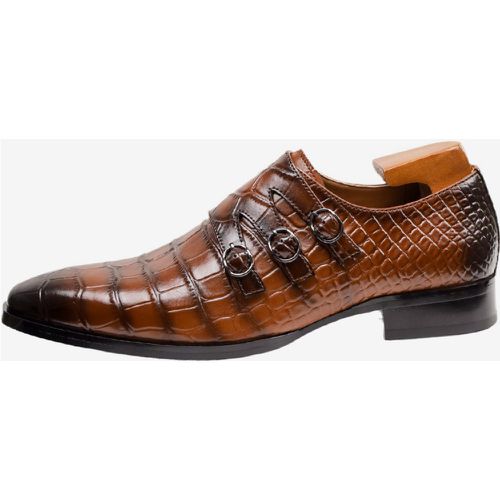 Dress Shoes For Men Quality Square Toe Metal Details Leather - milanoo.com - Modalova