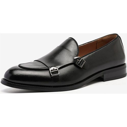 Buckle Round Toe PU Leather Loafer Shoes For Men - milanoo.com - Modalova