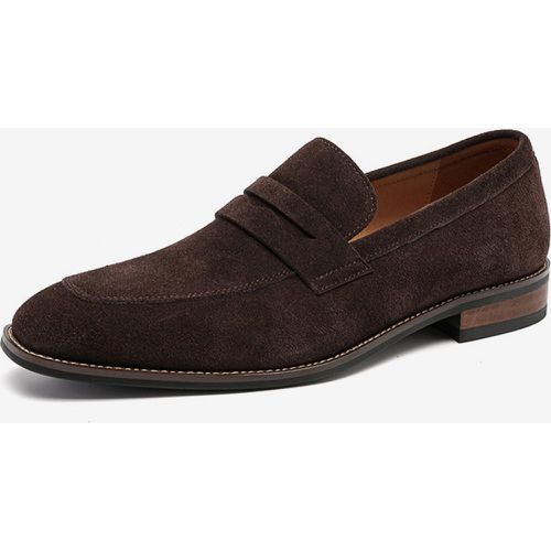 Suede Leather Loafer Shoes For Men - milanoo.com - Modalova