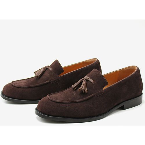 Suede Leather Mens Loafer Shoes - milanoo.com - Modalova