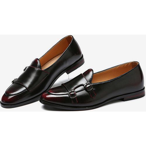 Buckle Round Toe PU Leather Loafer Shoes For Men - milanoo.com - Modalova