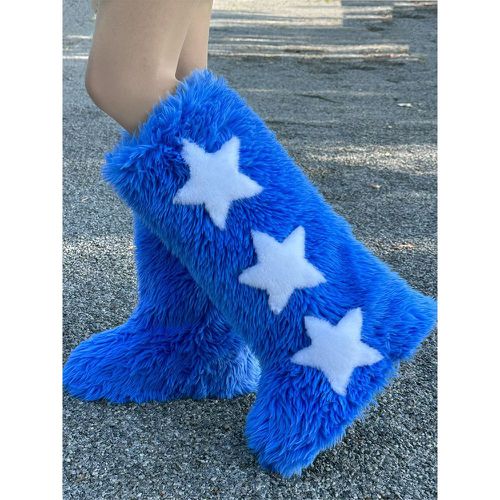 Lambswool Stars Print Round Toe Winter Snow Boots For Women Winter Boots - milanoo.com - Modalova