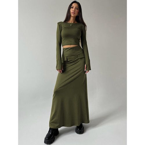 Two Piece Set For Women Long Sleeve Crop Top And Long Skirt Spring Outfit 2025 - milanoo.com - Modalova