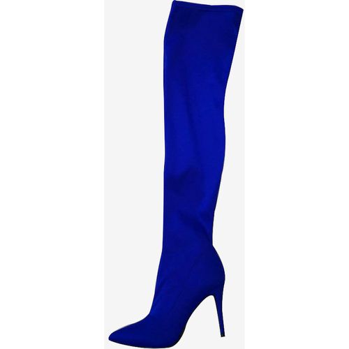 Thigh High Boots Womens Elastic Fabric Pointed Toe Stiletto Heel Over The Knee Boots - milanoo.com - Modalova