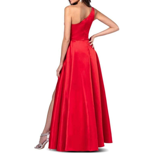 Evening Dress Sheath Square Neck Floor-Length Sleeveless Lace-up Satin Fabric Social Party Dresses - milanoo.com - Modalova